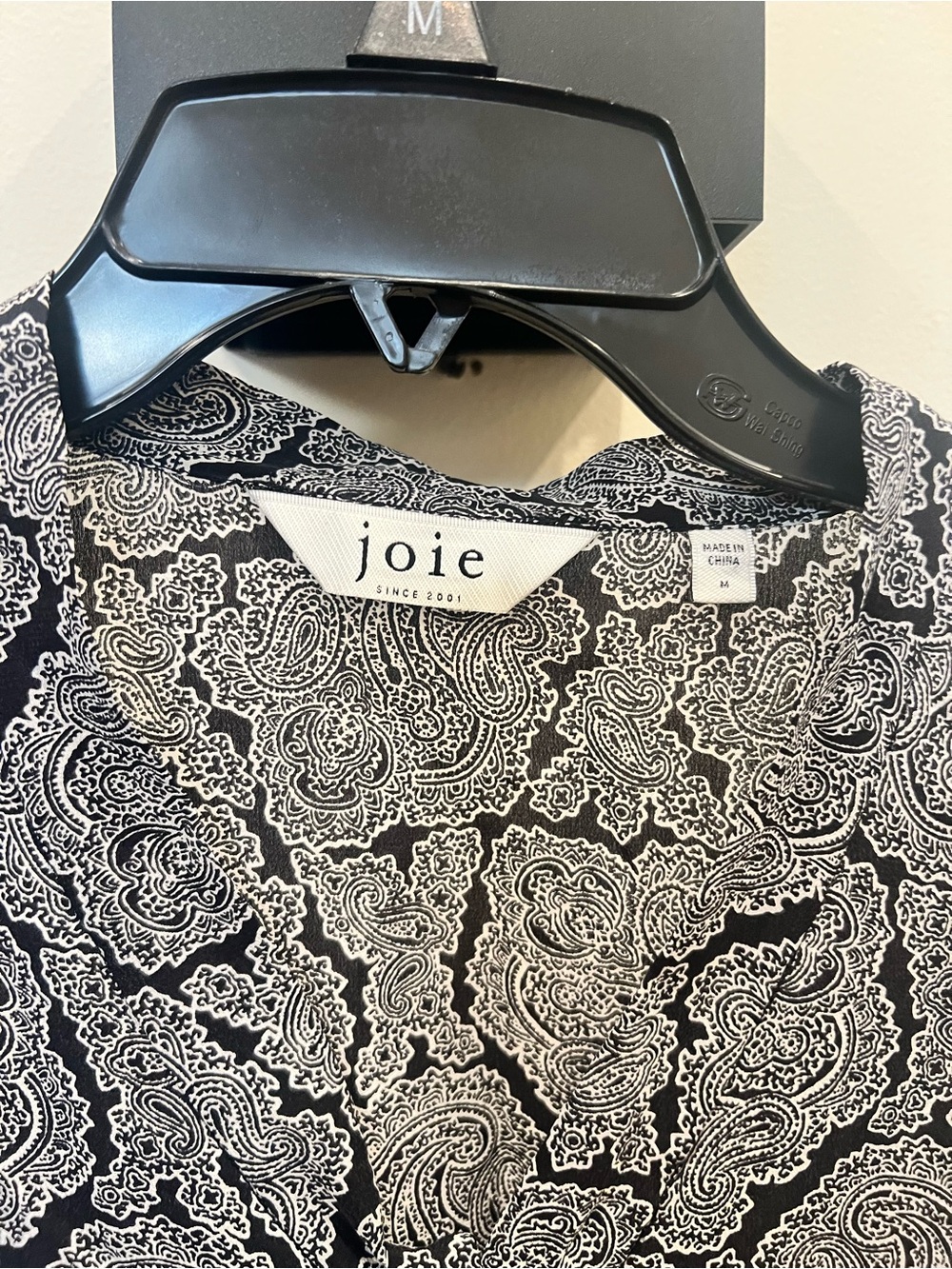Joie Black and White Paisley Print Blouse